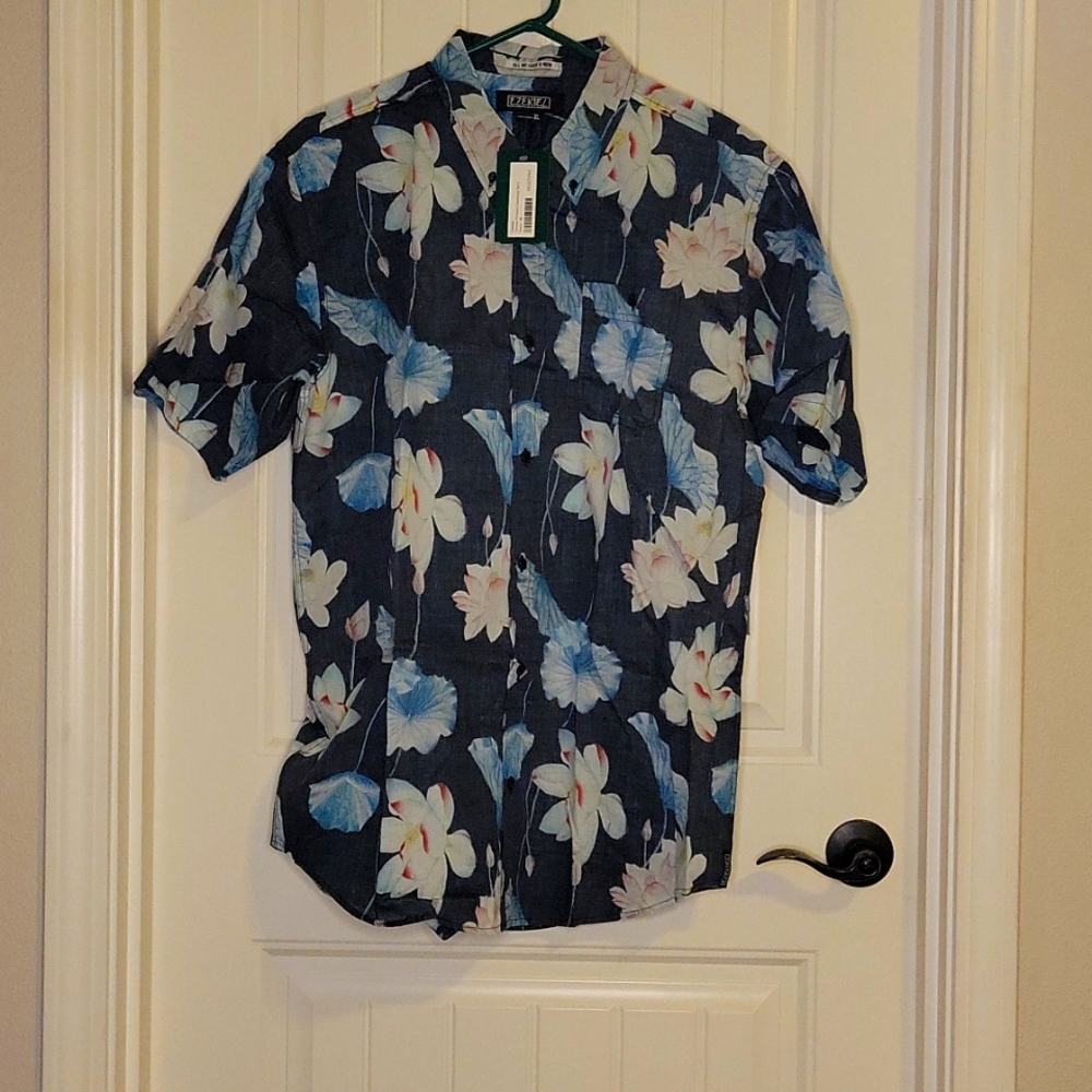 Ezekiel floral print button down